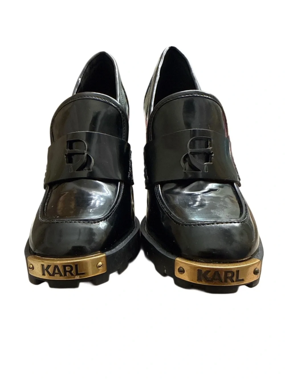 KARL LAGERFELD PARIS VIRNA PLATFORM HIGH HEELS OXFORDS - Picture 2 of 9